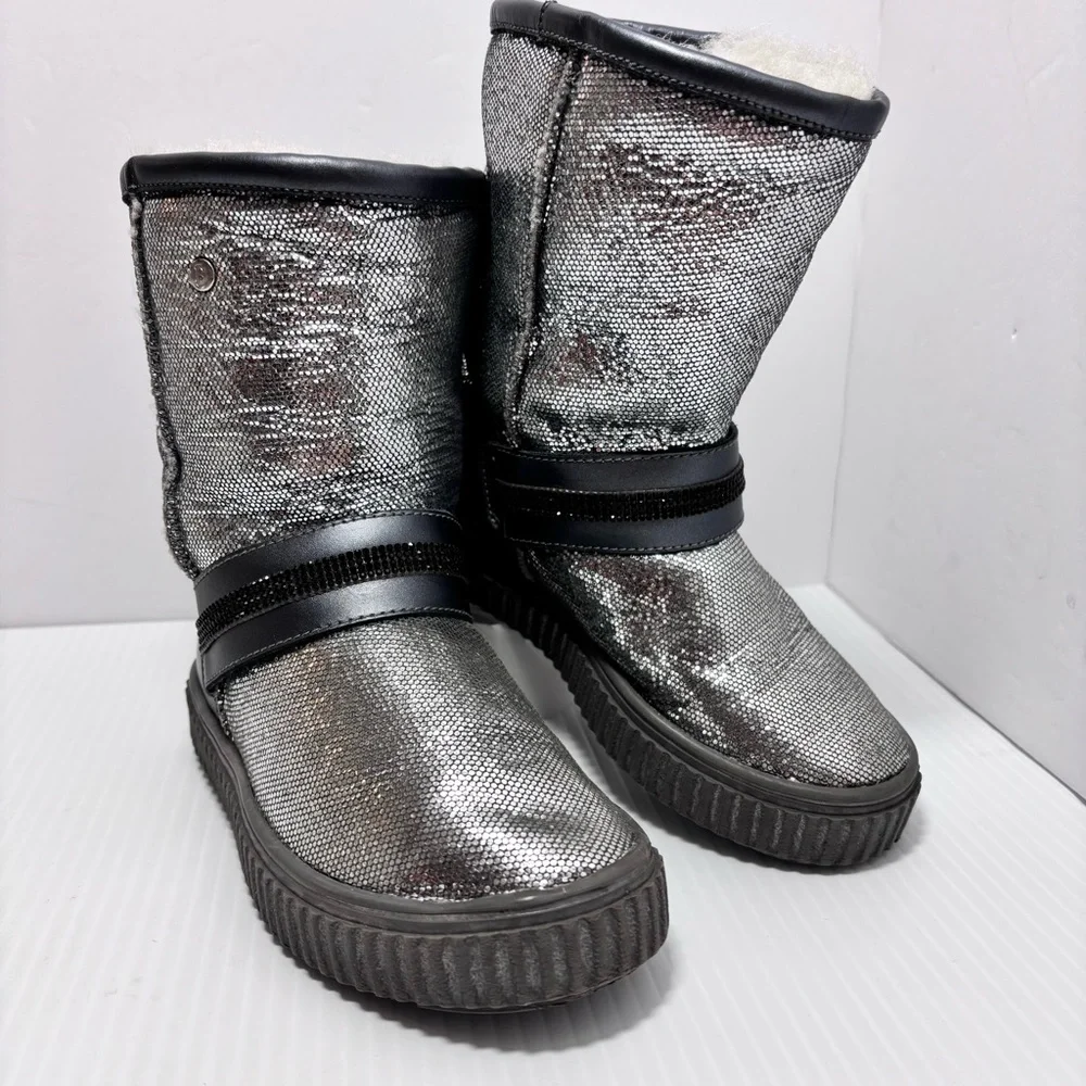 Bartek Gray-Silver Ankle‎ Winter boots girl Size 30